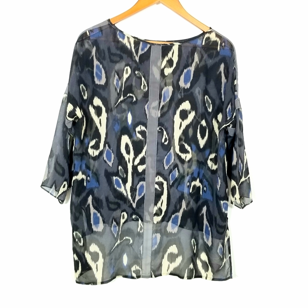 RAG & BONE silk semi-sheer Paisley top - Picture 5 of 9